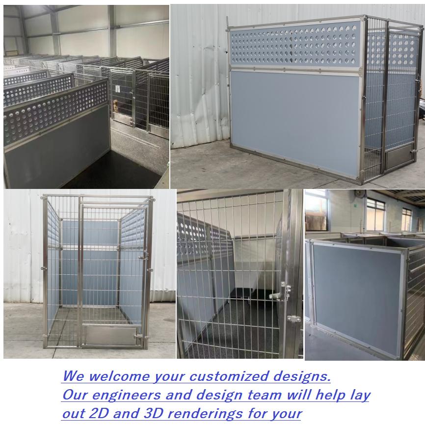 Veterinary Waterproof Fiberglass Modular Dog Cage